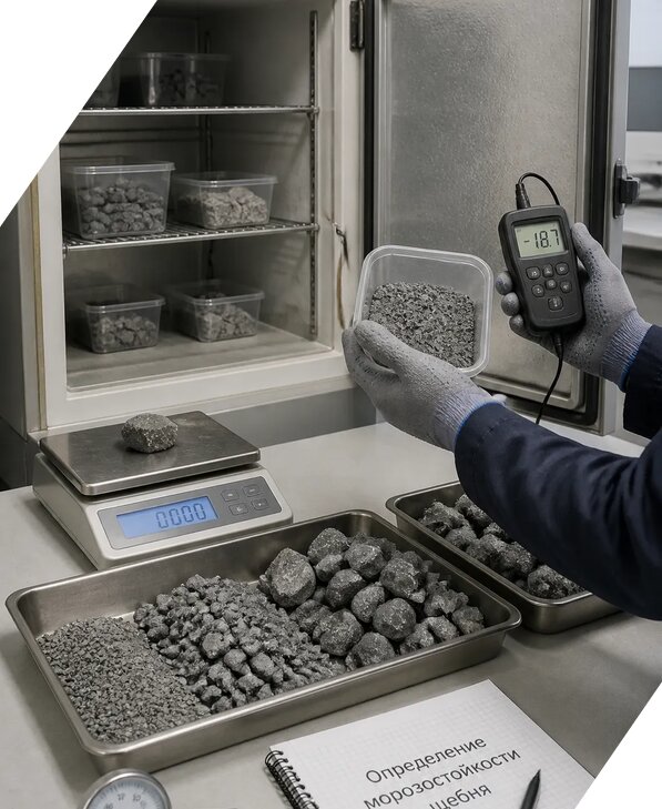 Определение морозостойкости щебня в Карпинске от 3594 р. | ЭкспертизаРоссия